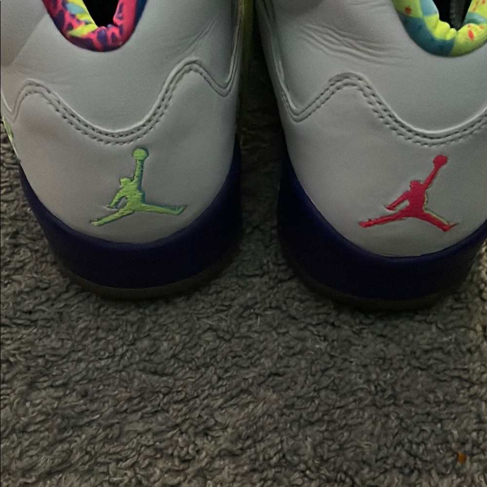 Jordan Athletic Shoes White and Black with Neon Accents - Picture 4 of 10